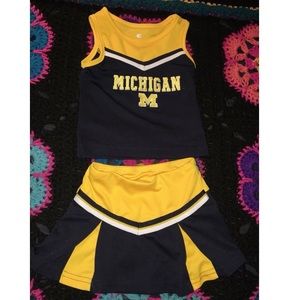 University of Michigan Baby Cheerleading Uniform